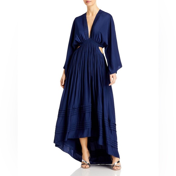 NEW NWT Ramy Brook Neena Cutout Maxi Dress Navy Blue - Picture 1 of 14